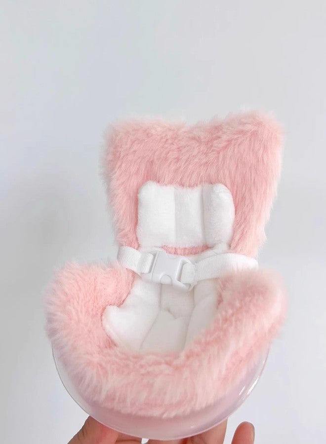 NUJOLI La-bubu Car Seat with Soft Furry Cushion for 10-17cm Dolls, La-bubu Accessories, Car Air Vent Decor, Includes Seat Leg for Desktop Display - Image 5